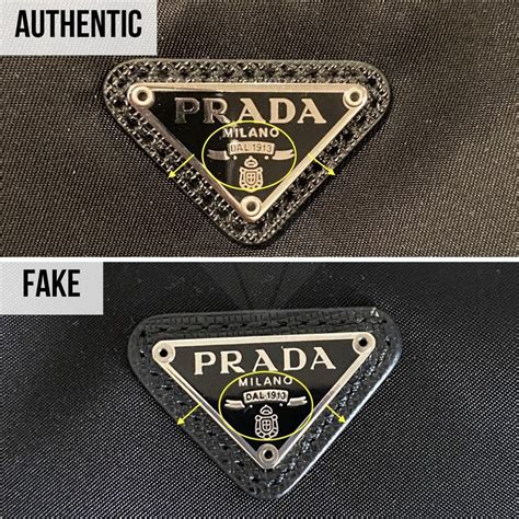 how to tell if prada bag is real|Prada real or fake.